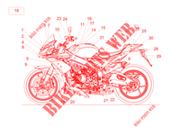 Aufkleber und Deko RAHMEN 1100 aprilia-motorrad TUONO 2019 43